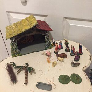 Vintage Made in Italy Nativity Set